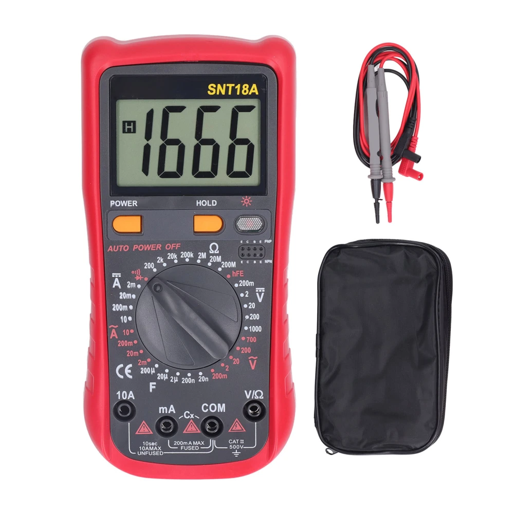 Digital Multimeter and Analyzer 1000V DC 750V AC Current Voltage Meter with Digital Display