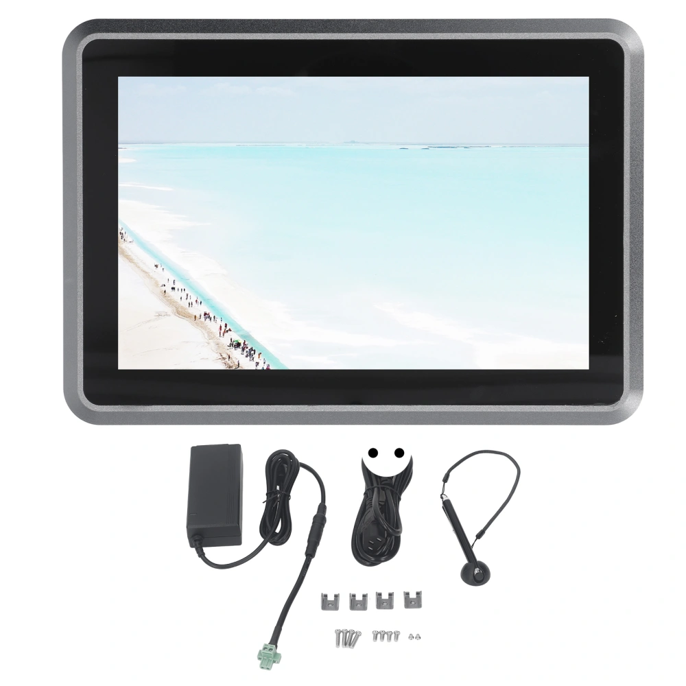 Rugged Touchscreen Tablet 10.1in Display Capacitive Screen Wide Voltage Embedded Industrial PC 100‑240V EU Plug