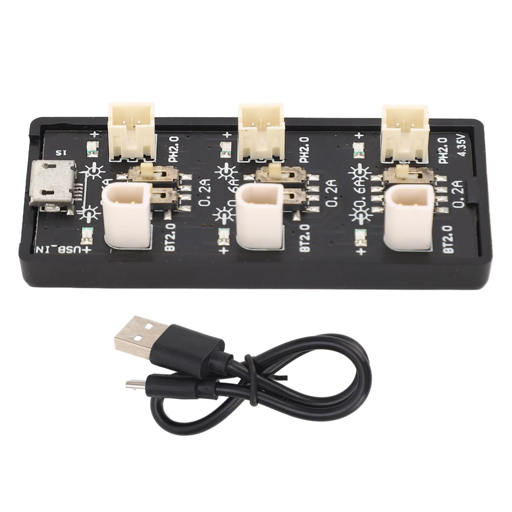 USB to 3.8V 4.35V Lithium Battery Charger Standard Power Interface 6 Channels Battery USB Charging Board