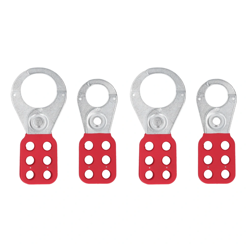 2 Sets Lock Out Hasps 6 Holes Interlock Hasp Nylon Handle Steel Industrial Security Hasp 1in 1.5in