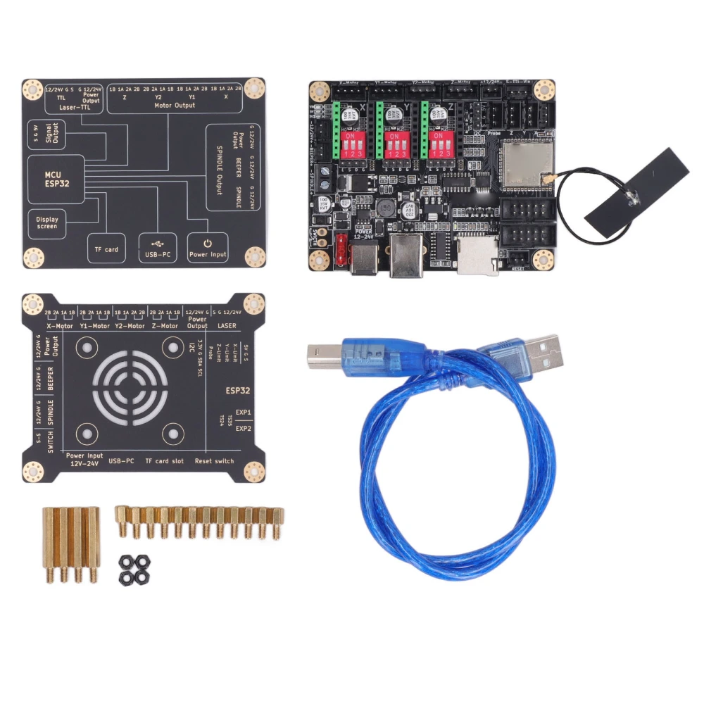 Laser Engraver Control Board MKS DLC32 V2.1 Offline Control 32bit WIFI Engraving Machine Motherboard Motherboard and Protective Case