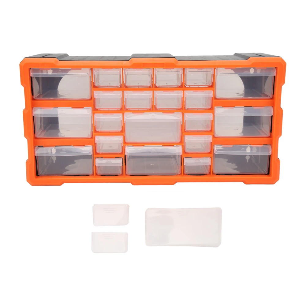 22 Drawer Organiser Bits Plastic Storage Units for DIY Tool Workshop Screws and Small Parts Cabinet