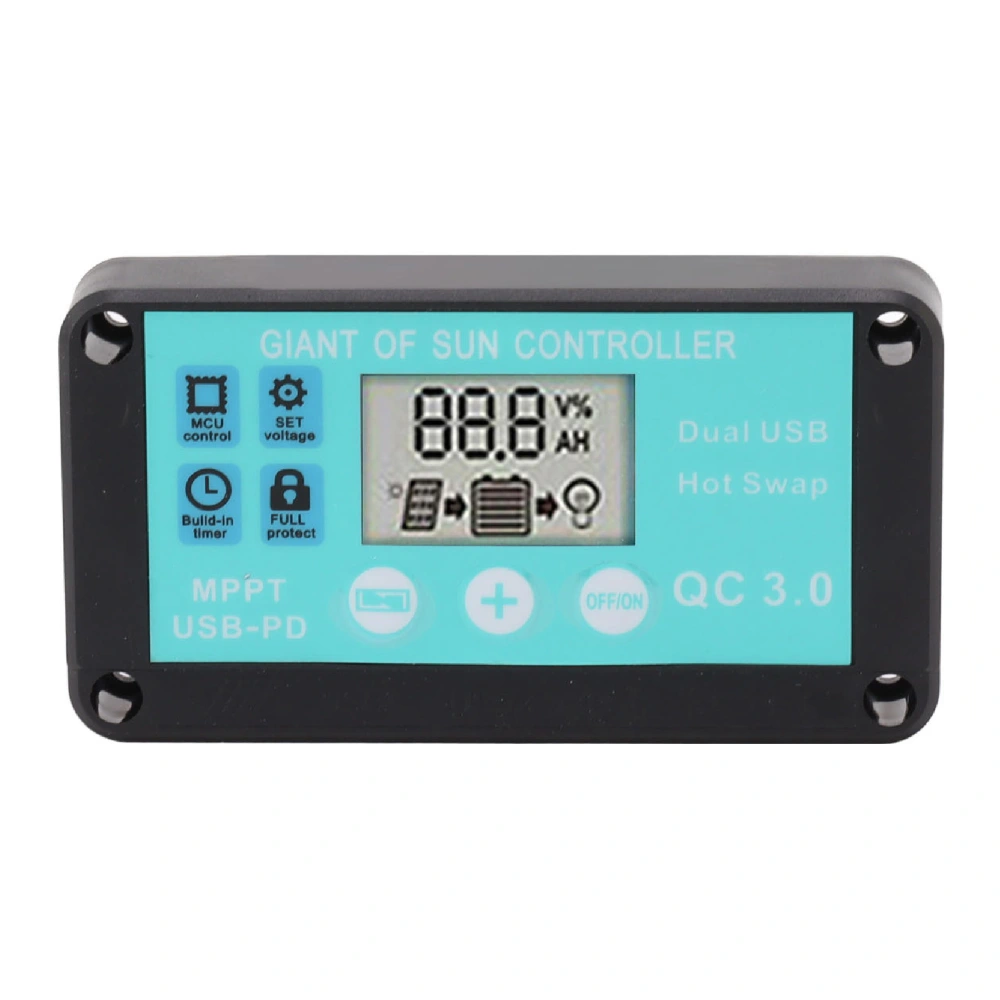 30A Solar Charge Controller with Dual USB Port MPPT Solar Panel Charging Regulator for Power Generation