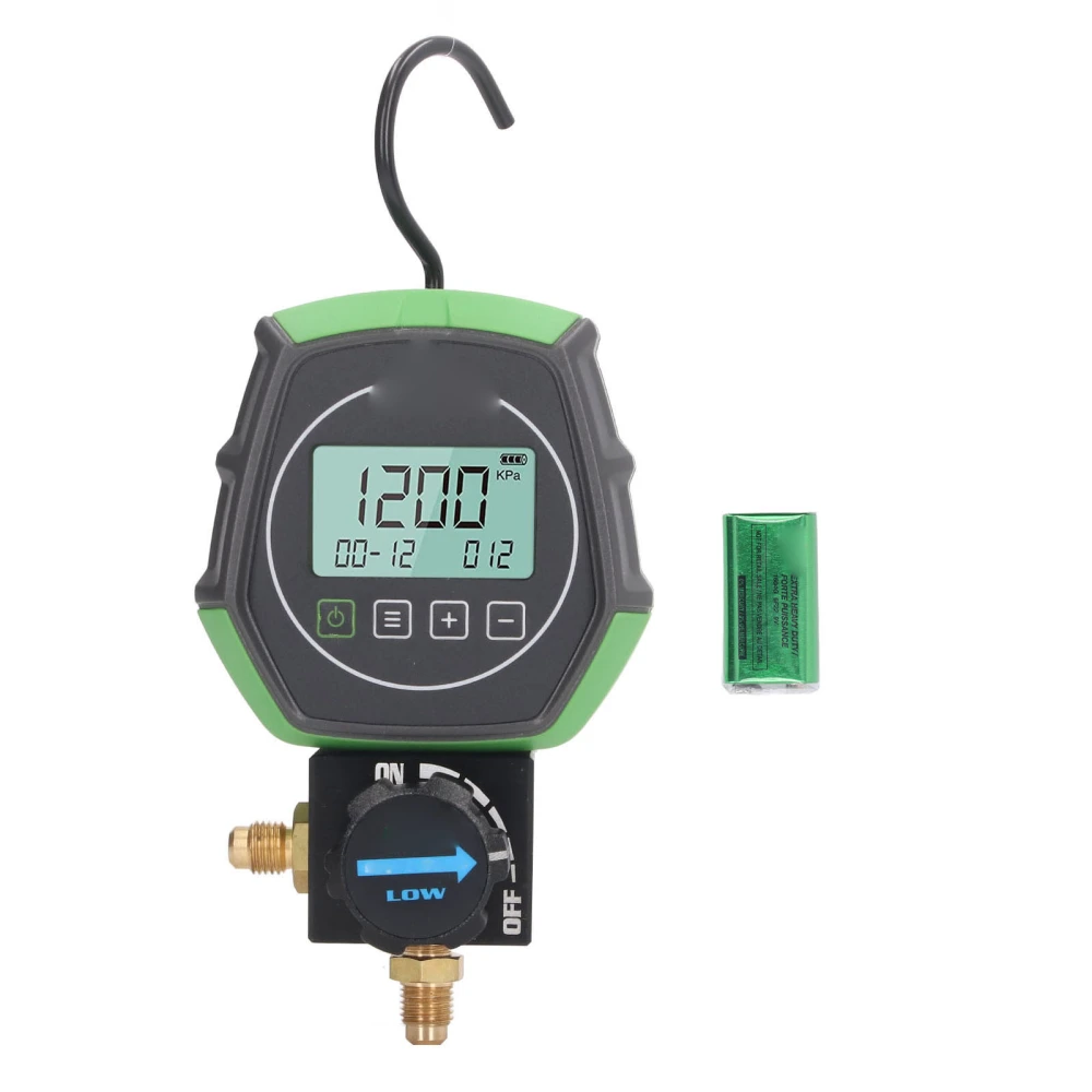 Digital Manifold Gauge Vacuum Pressure Temperature Tester Air Condition Manifold Meter Built in 90 Refrigerants