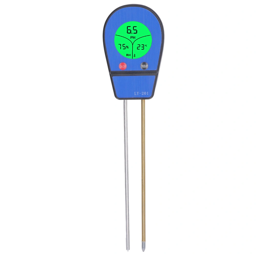 Soil Detector LED Screen PH Tester Plant Moisture Meter Acidity Alkalinity Temperature Testing Tool