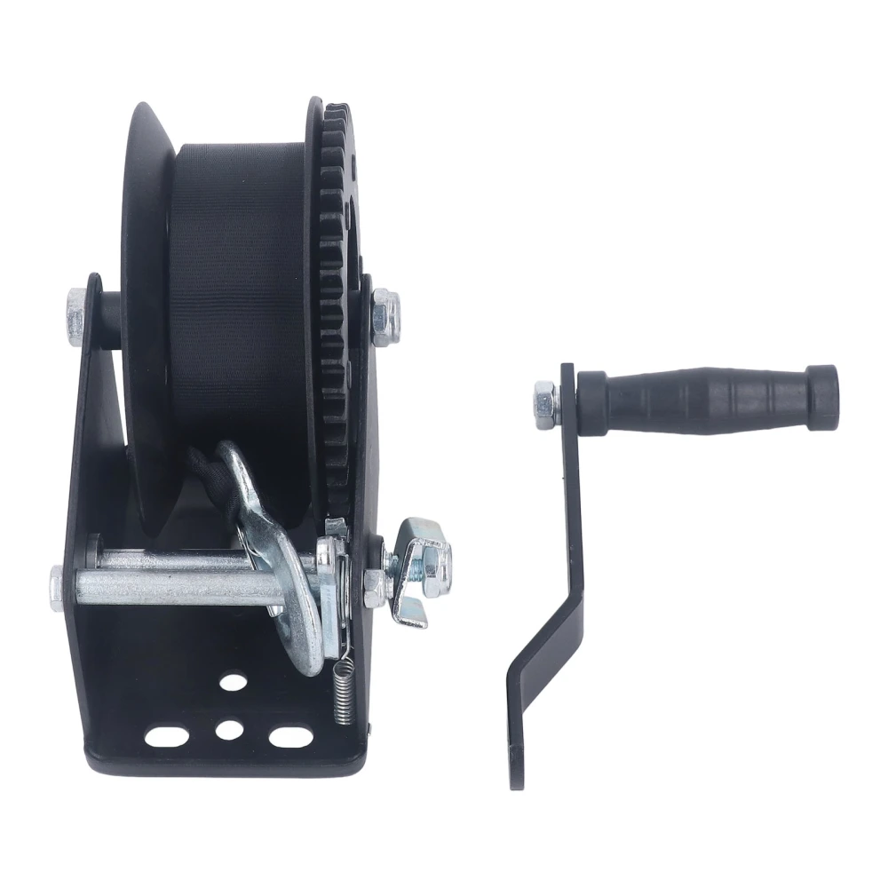 1600lbs Hand Winch Alloy Steel Small Trailer Winch with Anti Slip Handle for Boat Truck Lawn Equipments