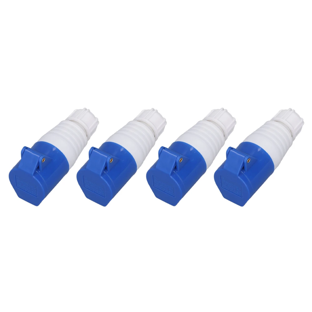 4Pcs 3 Pin Waterproof Industrial Socket Connector IP44 Waterproof Socket Connector 220‑