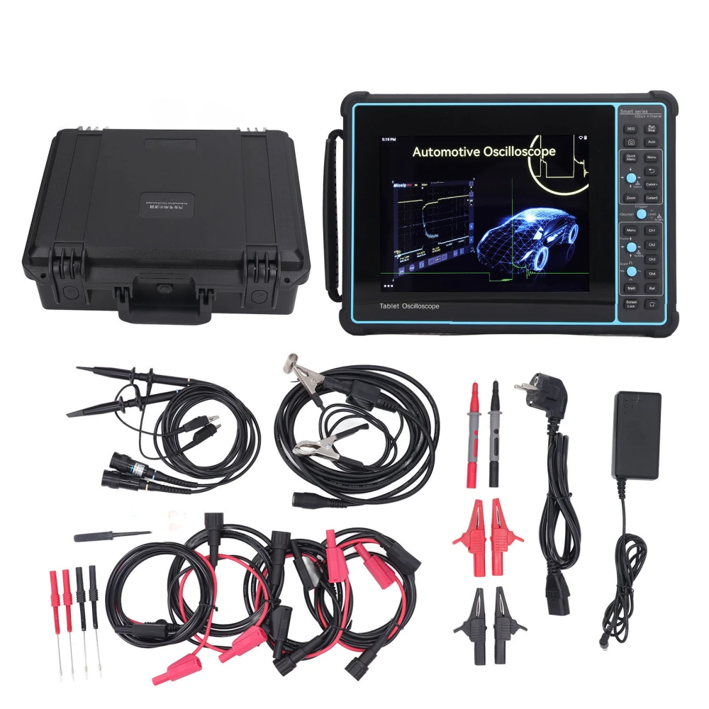 Digital Automotive Tablet Oscilloscope 100MHz 70Mpts 4 Channel Car Tablet Oscilloscope for Android EU Plug 100‑240V