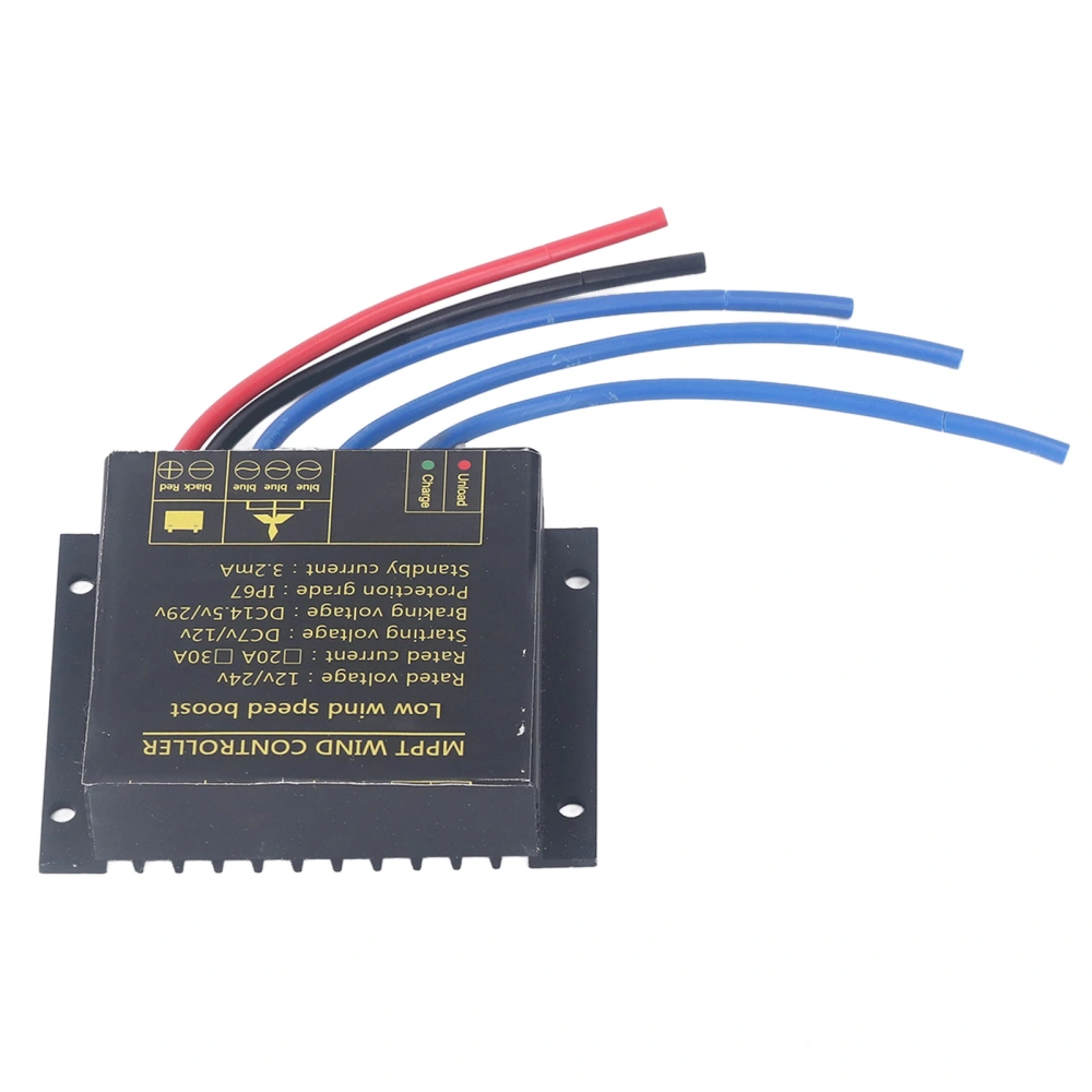 MPPT Wind Turbine Controller 12V 24V Charge Regulator IP67 Waterproof for 100W‑600W