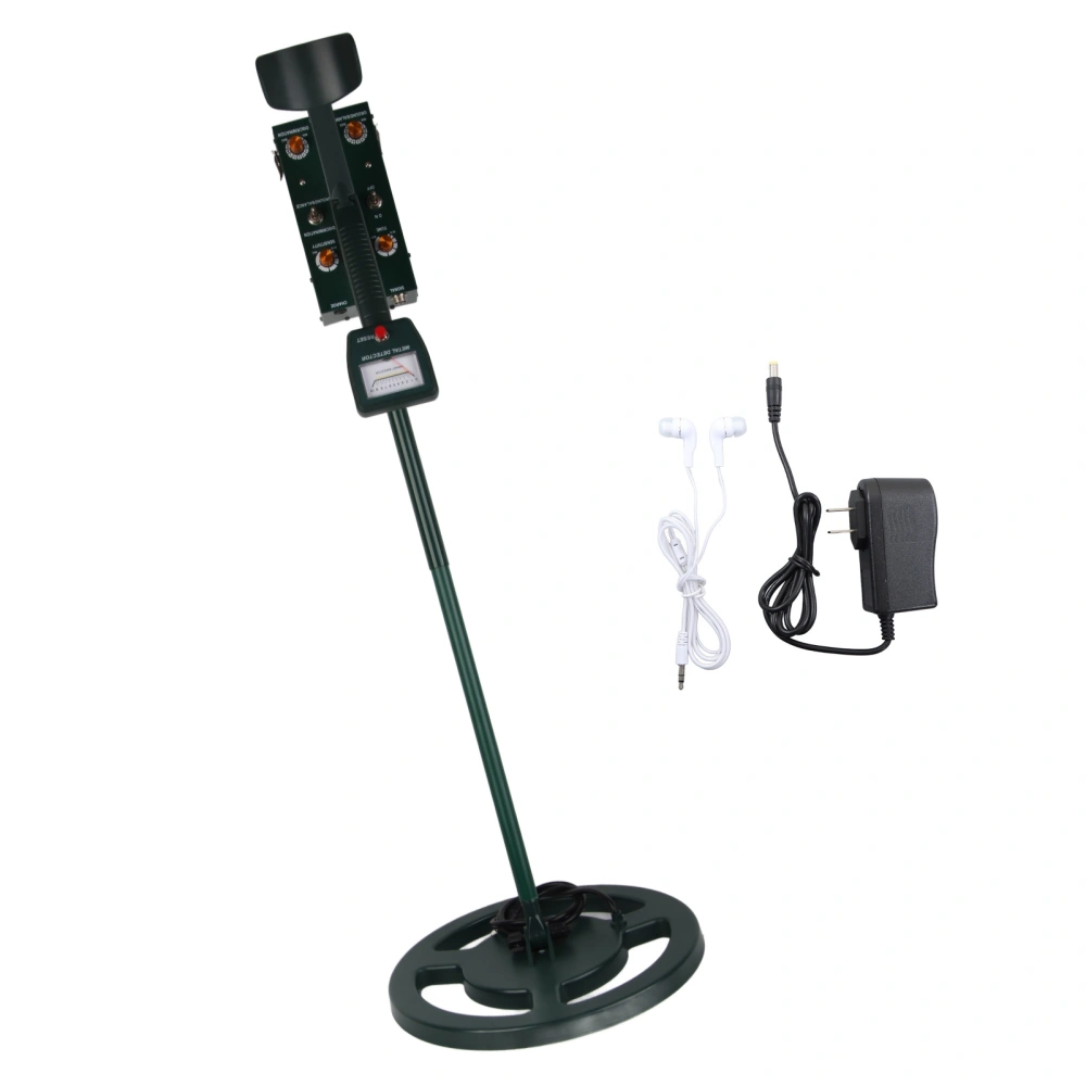 Underground Metal Detector Kit Waterproof High Accuracy Adjustable Rechargeable 334.65in 8.5meter Depth AC100‑240V US Plug