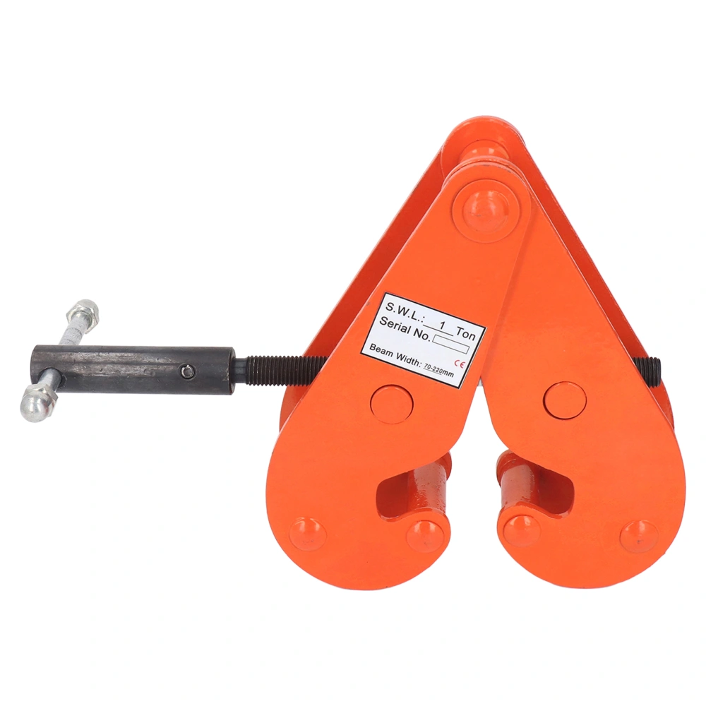 Vertical Beam Clamp Alloy Steel Universal Heavy Duty Beam Lifting Clamp Tool for Rigging 2200LBS Capacity