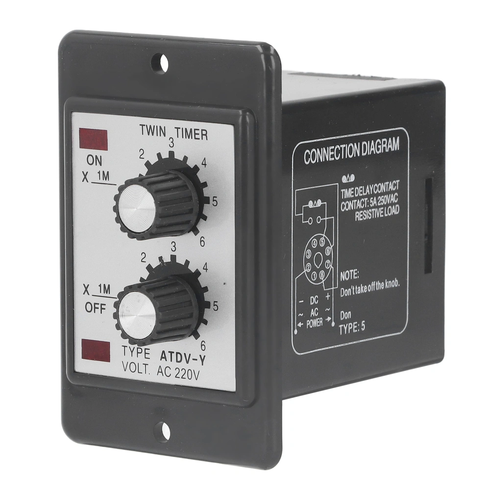 Twin Timer Relay 6M Reciprocating Cycle Delay Controller High Accuracy Double Cycle Delay Relay AC220V