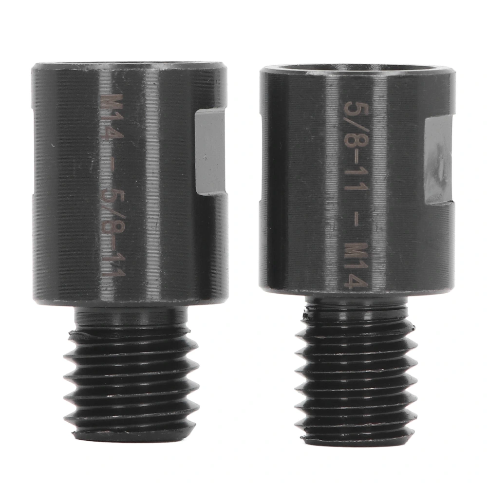 2Pcs Thread Adapter Thread Conversion Adapter 5/8in to M14 M14 to 5/8in for Lathe Drill