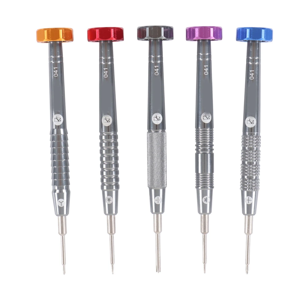 5Pcs Screwdriver Set Metal 0.6 0.8 1.3 1.5 T2 Home Screwdriver Set for Watch Jewelry Toy Glasses