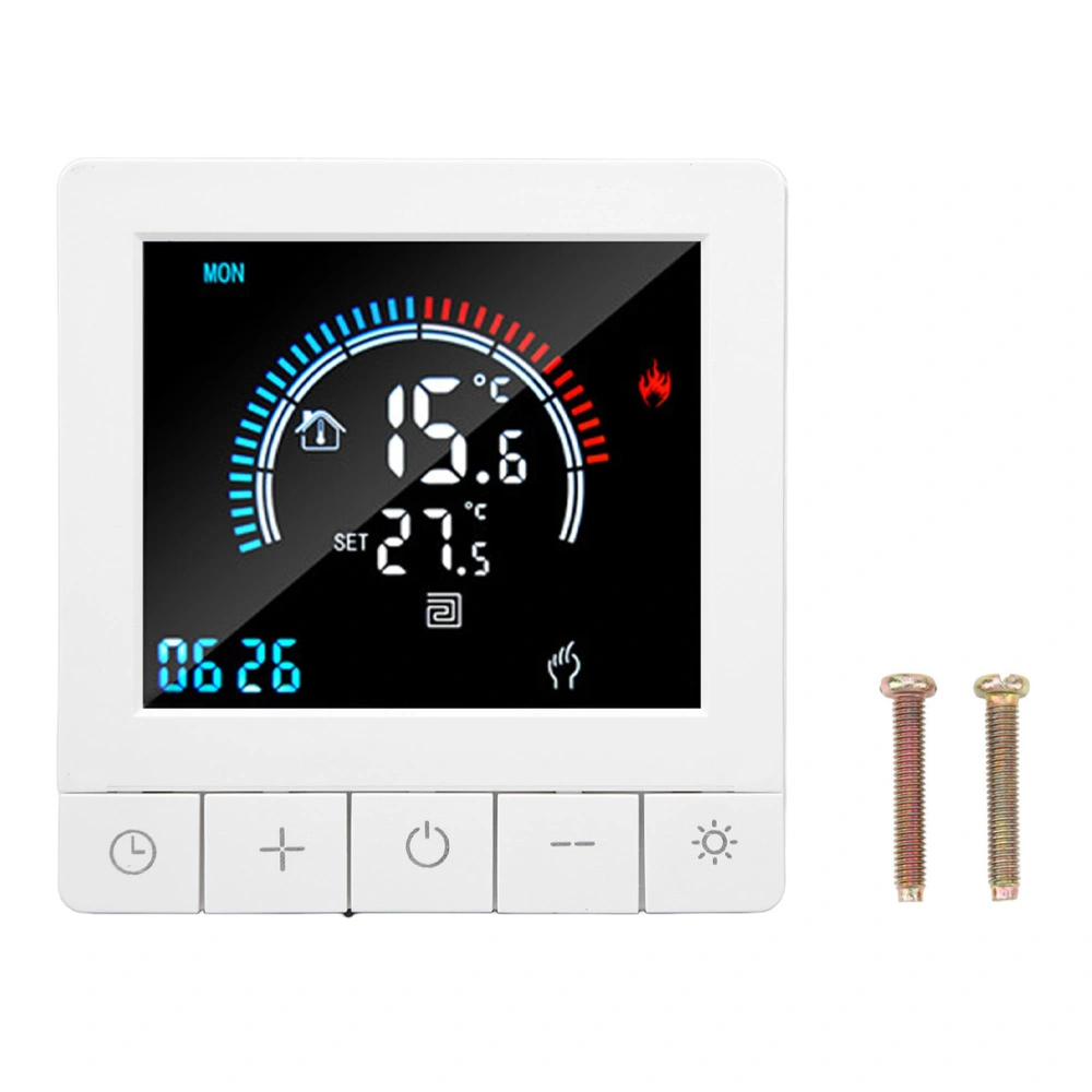 Smart Floor Heating Thermostat Touchscreen Remote Control Home Temperature Controller AC90‑240V 3A with Linkage