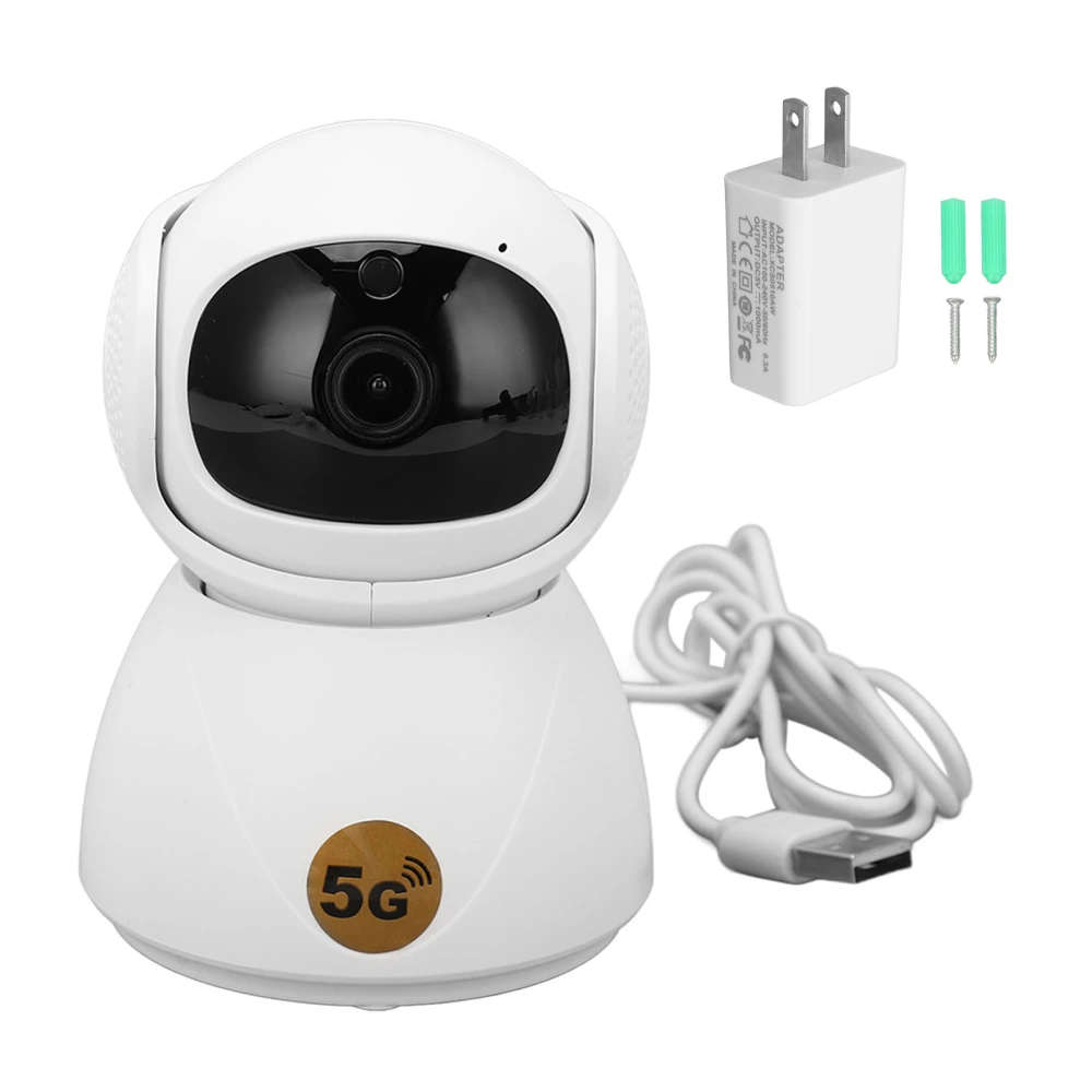 5G Surveillance Camera 1080P HD Smart Dual Band Wifi Wireless Security Monitor 100‑240V US Plug