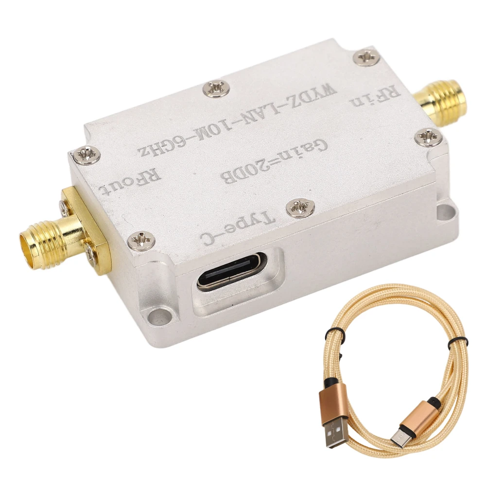 High Flatness Amplifier 10M‑6GHz 20DB Gain LNA RF Signal Drives Receiver Low Noise Amplifier for FM Radio