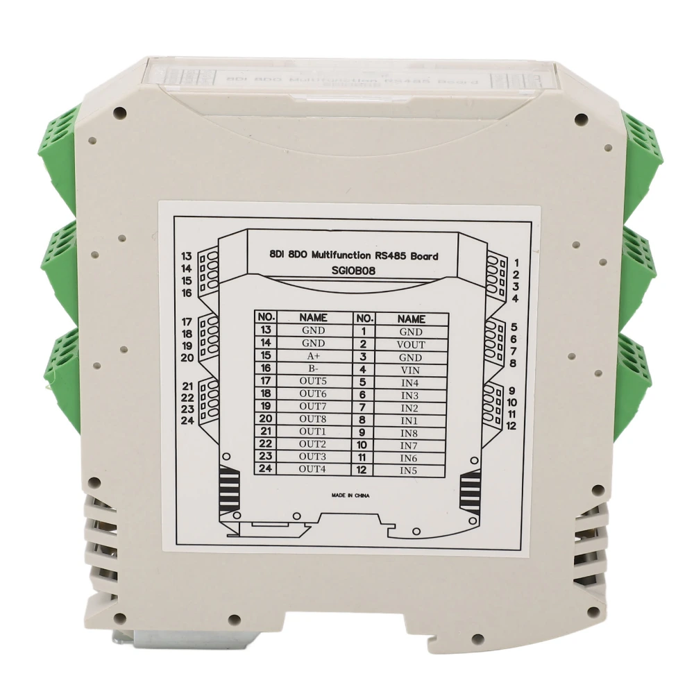 RS485 IO Module 8DI 8D0 Optical Isolation Digital Input Output Industrial Control Board DC 7‑25V