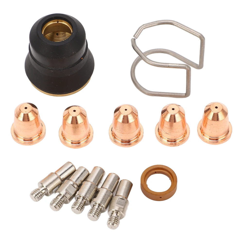 13Pcs Welding Torch Accessories Electrode Nozzle Tip Kit with Bracket for S45 Plasma Cutting Consumables