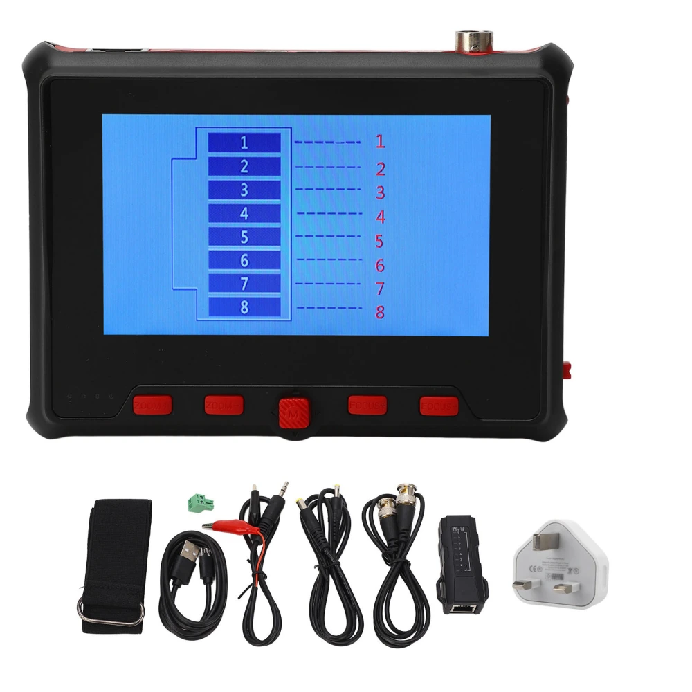 CCTV Test Monitor 4in Display AHD TVI CVI UTP Cable Tester 8MP for Maintenance Repair