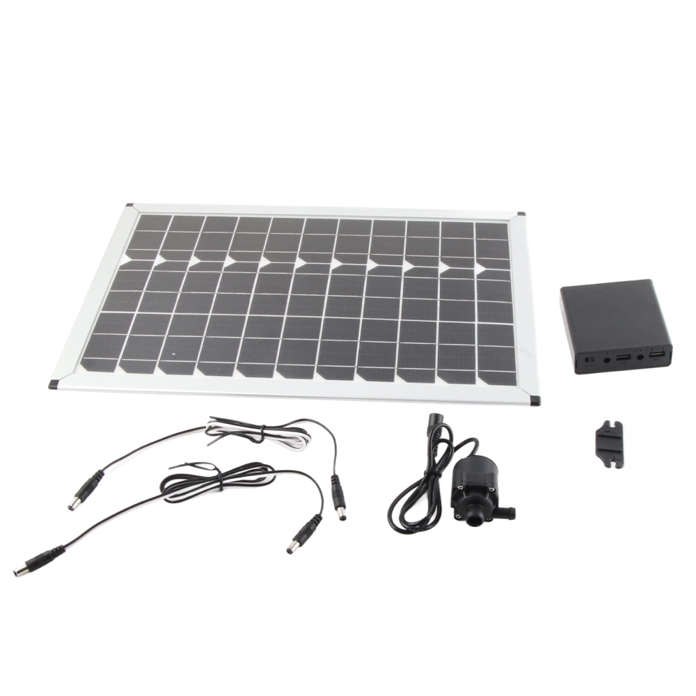 Solar Water Pump 20W Solar Panel Fountain Submersible Pump 12V 5m Discharge Lift for Garden