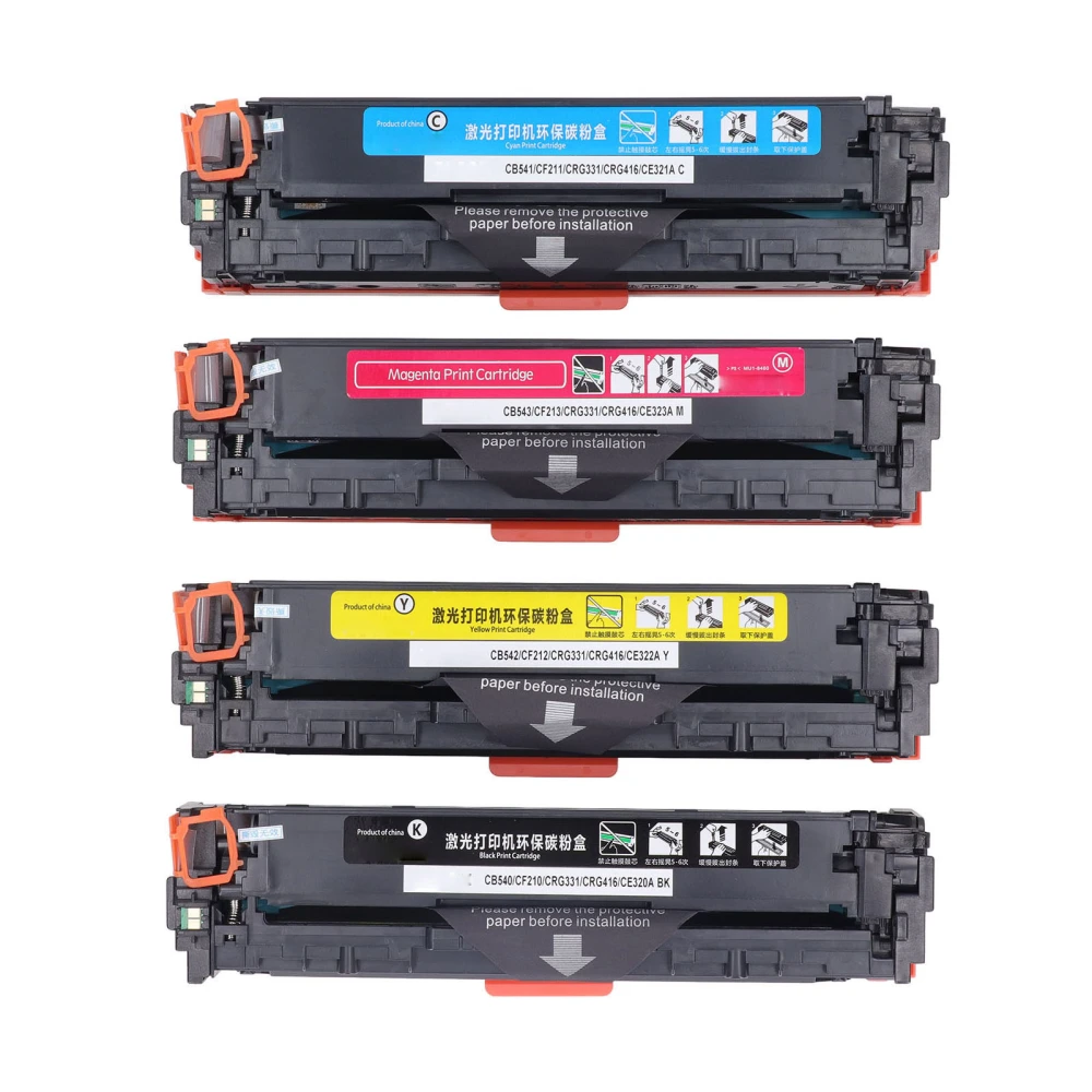 4Pcs Toner Cartridge Replacement for HP Color Laserjet CP1215 CP1518ni CM1312nfi CM1312 CP1515n CP1525nw M251 Printer