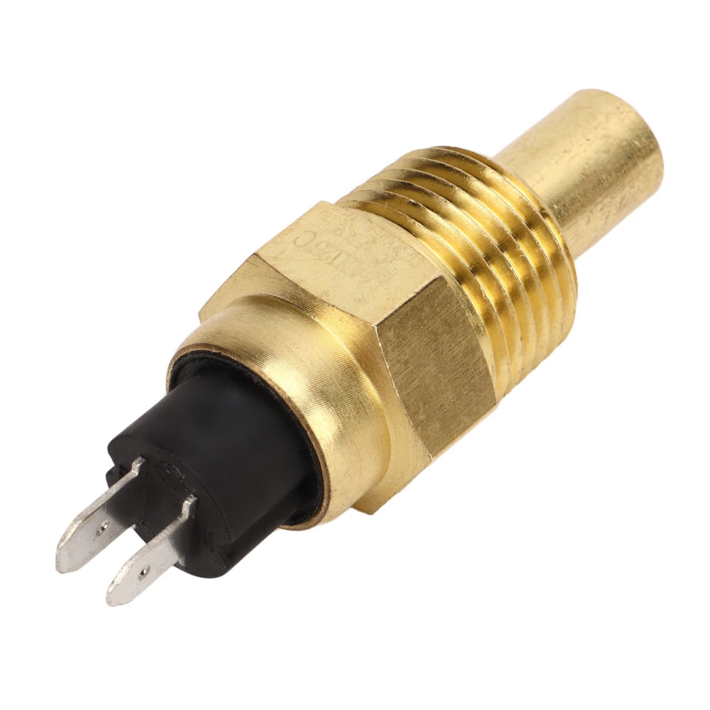 Water Temp Temperature Gauge Sensor 3W 1/2 NPT Sensor Plug for VOD Diesel Generator Maximum 125℃ 6 to 24V