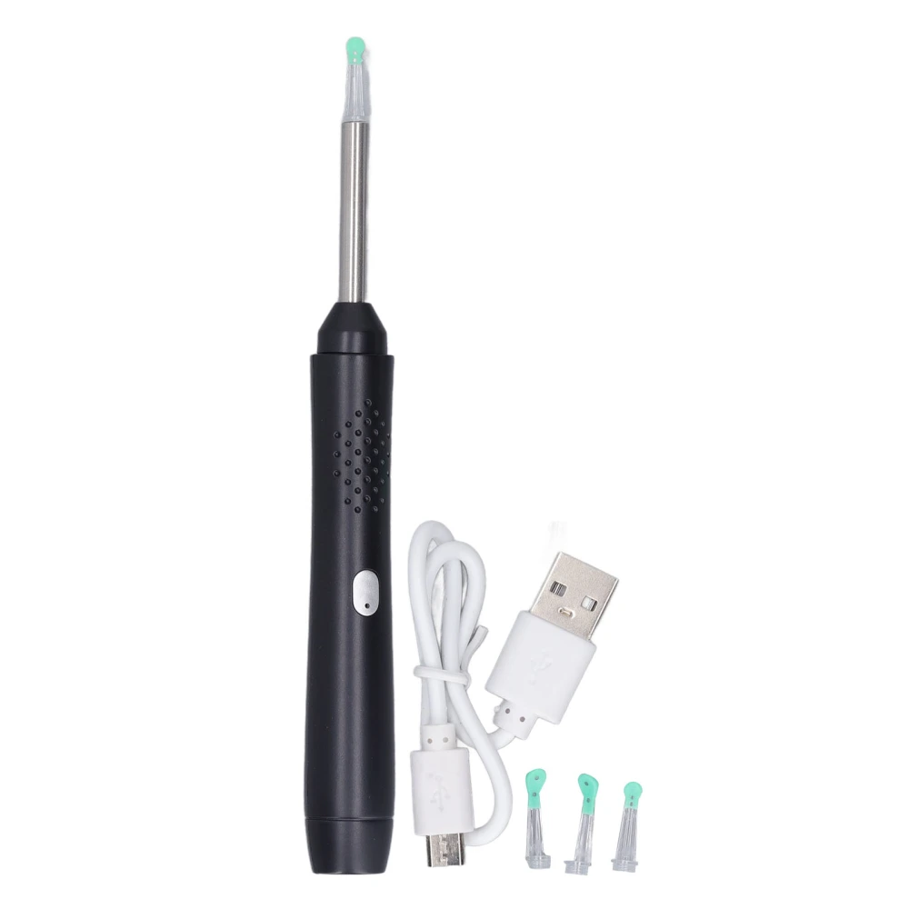 Ear Wax Removal Tool LED Light 1080P Ear Scope Camera Cleaner 4 Silicone Scoop for Home 150mAh