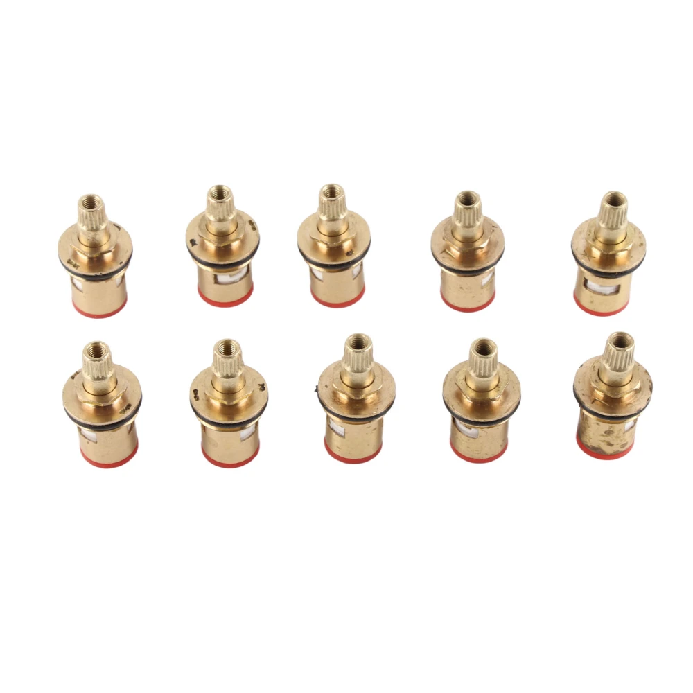 10Pcs Faucet Valve Core Brass Valve Ceramic Stem Faucet Water Tap Accessory Kit for Kitchen