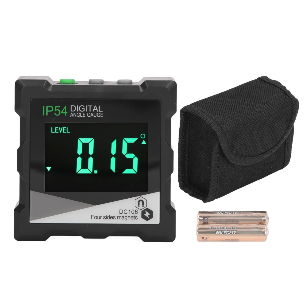 Digital Angle Gauge 4x90 Degree Measurement Electronic Level LCD Backlit Display IP54 Digital Inclinometer