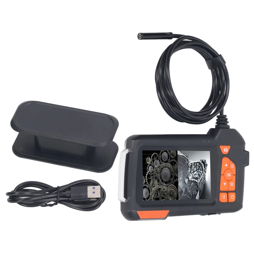 4.5in Industrial Endoscope Digital Display Waterproof Photo Record 1080P 8mm Lens Endoscope Inspection Camera 5m / 16.4ft