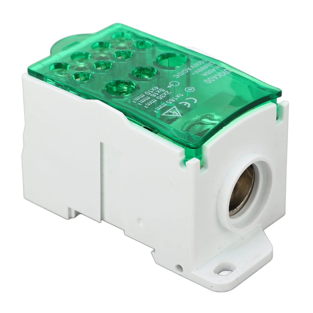 Terminal Block Junction Box DIN Rail Main Line Universal Power Distribution 690V 400A Green