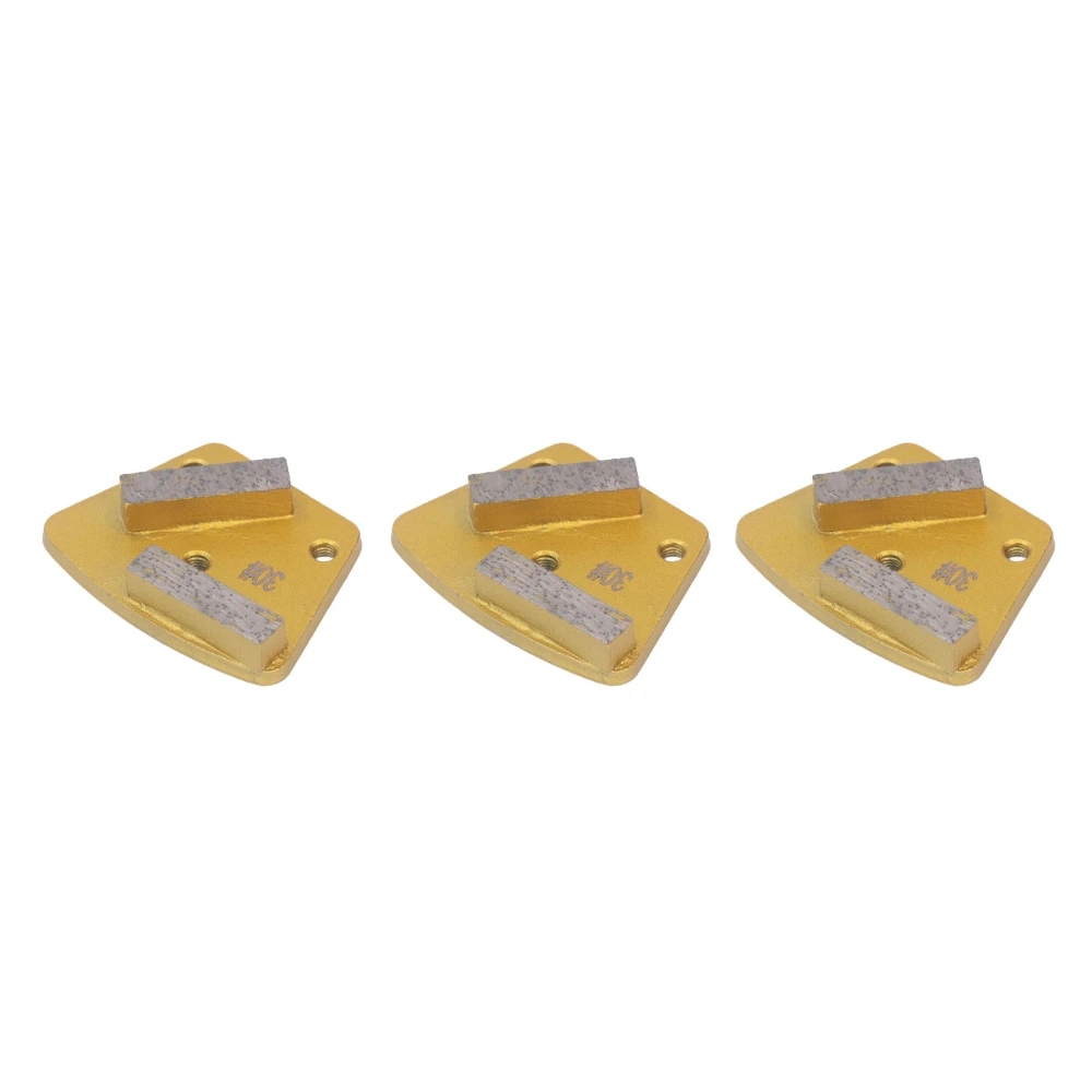 3 Pcs Trapezoid Grinding Disc 2 Long Teeth 30 Grit High Hardness Diamond Grinding Shoes for Ground Floor Concrete