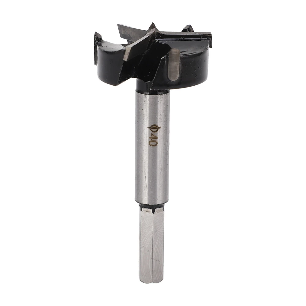 Forstner Drill Bit 3 Flute 40mm Cemented Carbide Hole Opener Bit for Woodworking