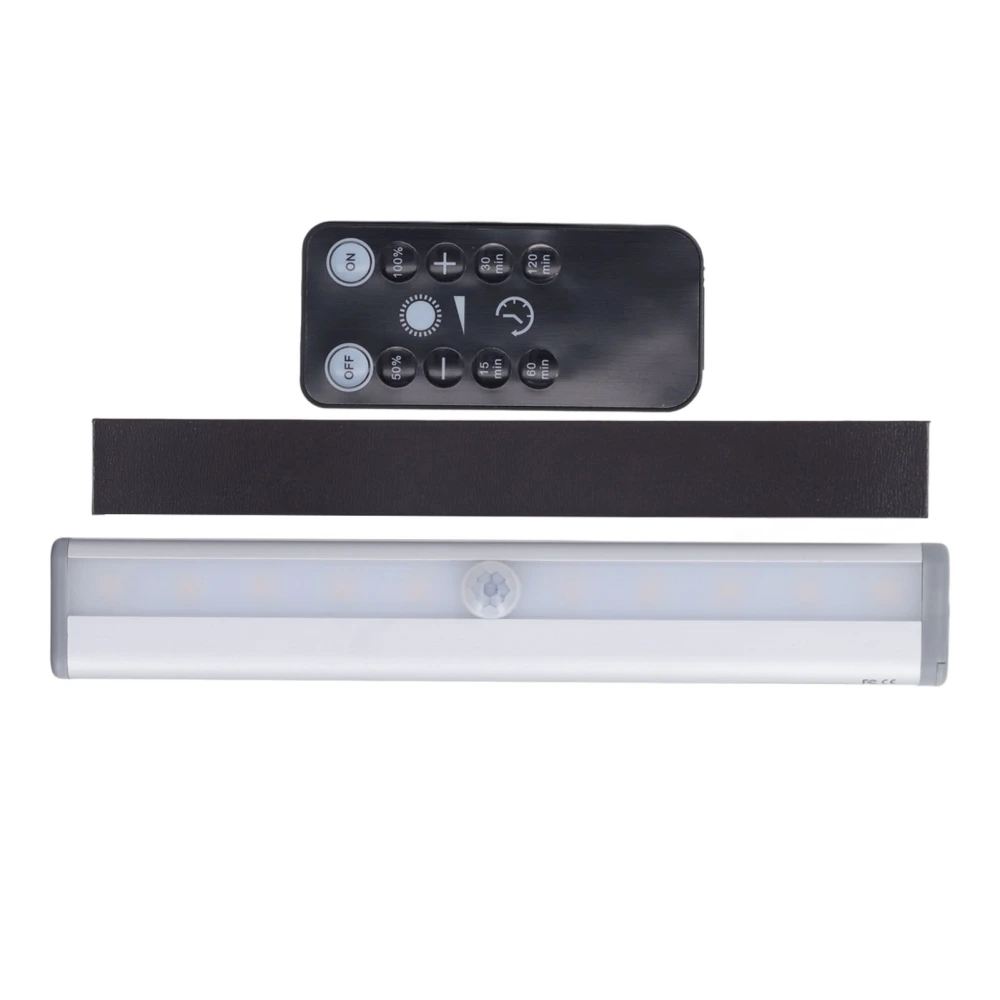 LED Cabinet Light Warm White 2 Brightness Stepless Dimming Timing Remote Control Magnetic LED Bar Light