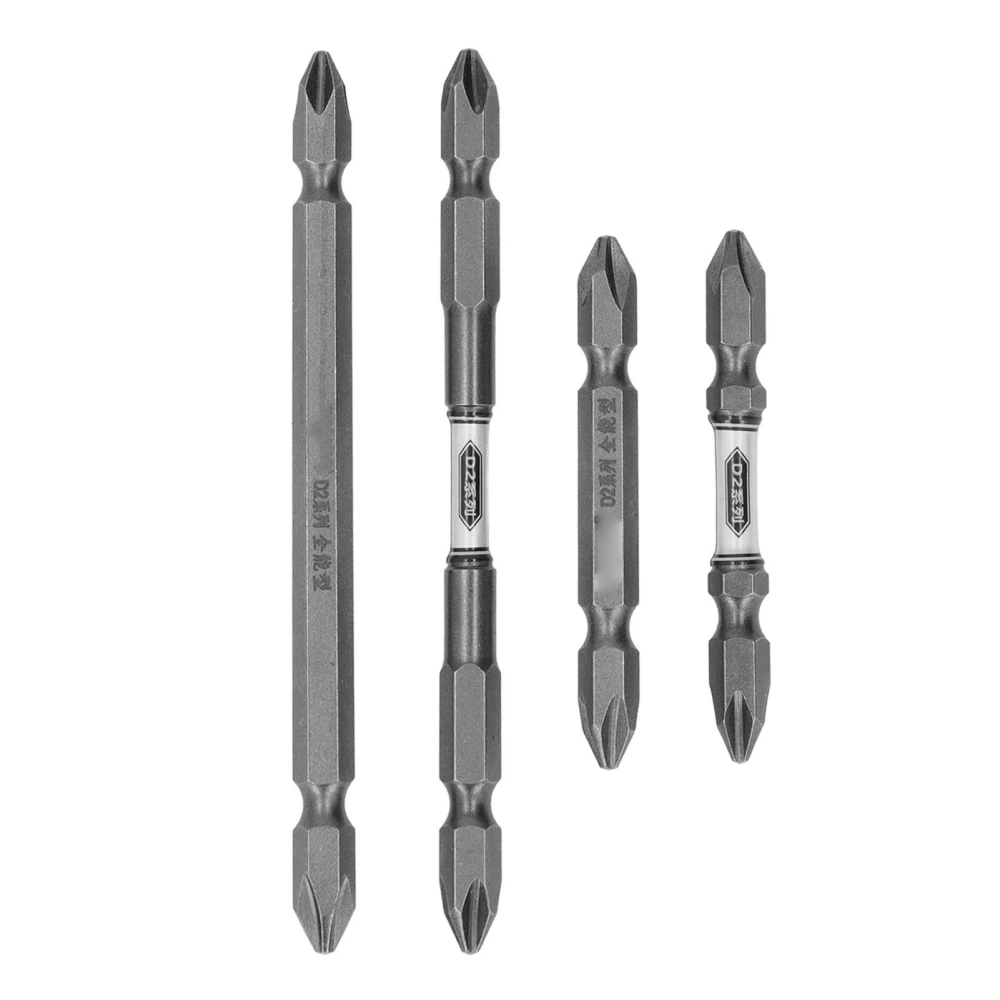 4PCS Electric Screwdriver Bits Strong Magnetic Alloy Steel Double Head Drive Bit for Impact Power Tools