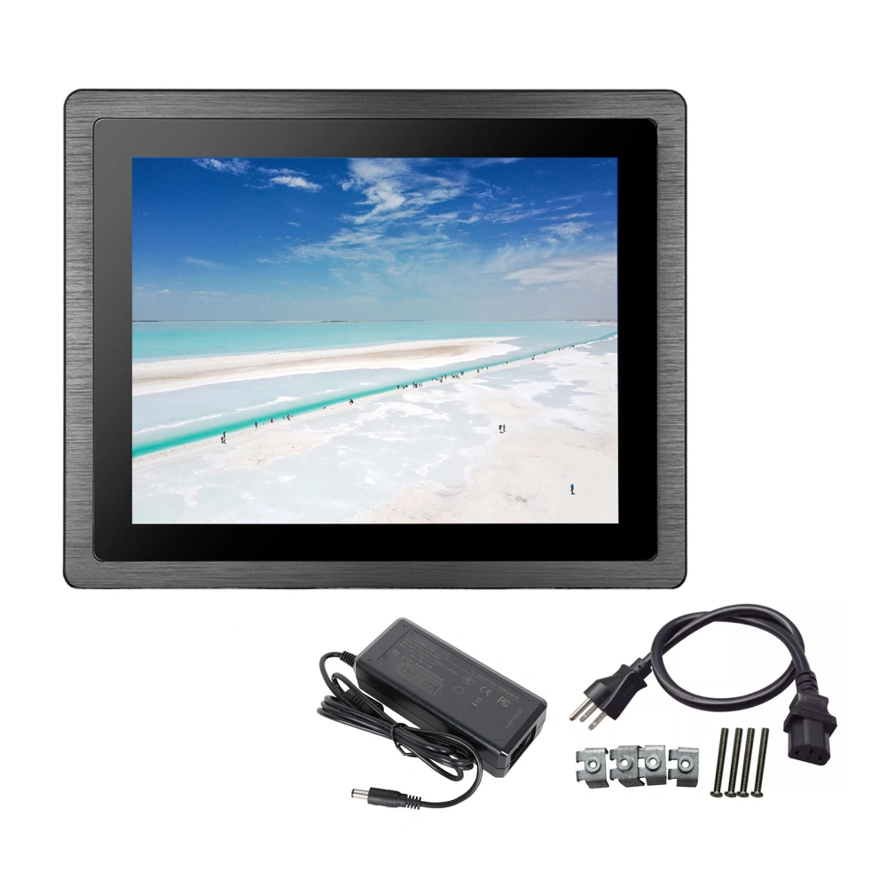 Industrial Panel PC 12 Inch Capacitive Touch Screen Quad Core 64 Bit 8G EMMC Embedded Panel Computer 100‑240V