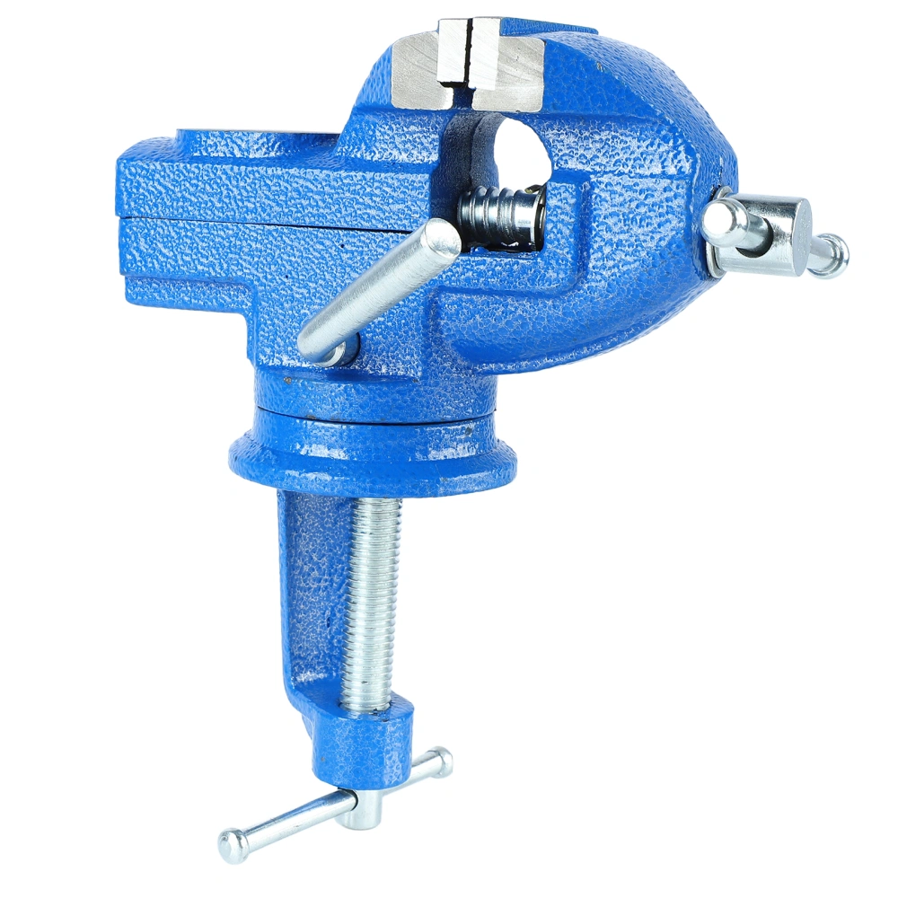 Bench Vise Heavy Duty 50mm Jaw High Hardness 360 Degree Rotation Universal Table Vise Clamp 50mm/2in (1.5kg) Blue