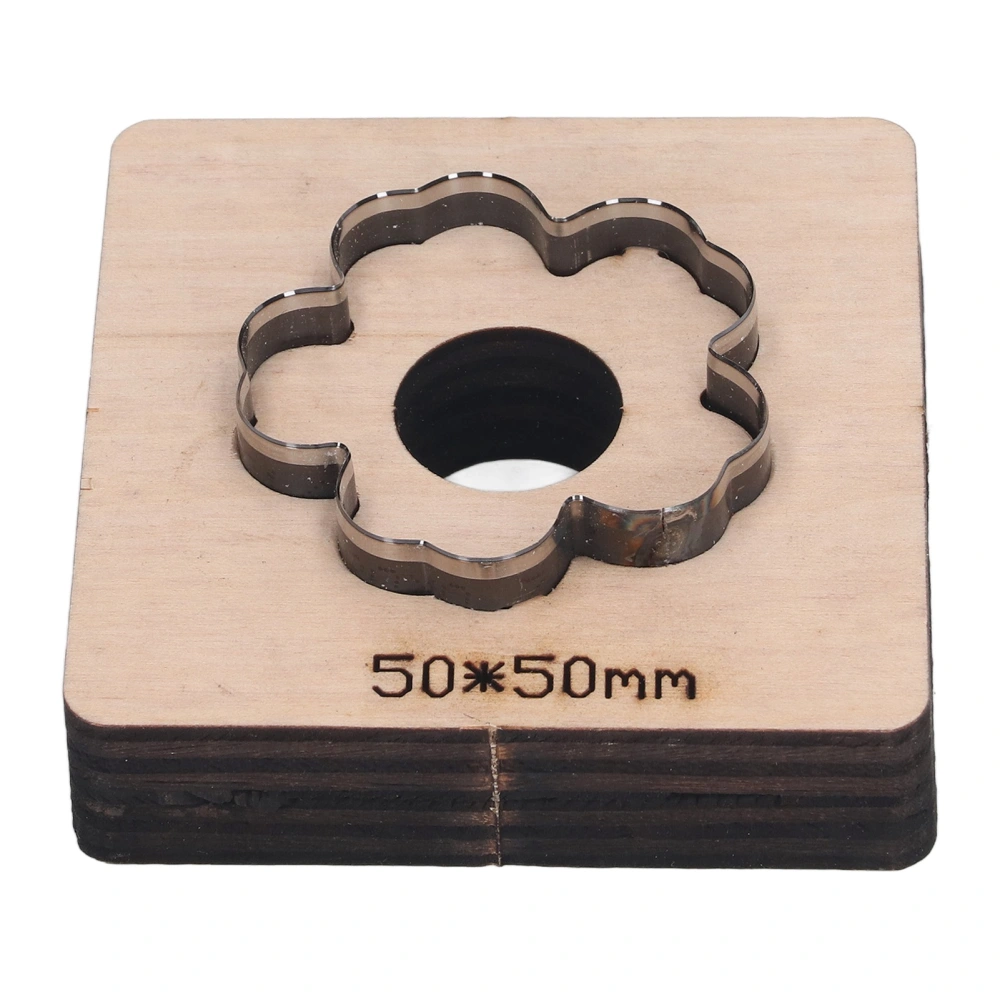 Flower Shape Cutting Die Alloy Steel Hollow Stamping Cutter Mold Leather Punching Die with Wood Plate