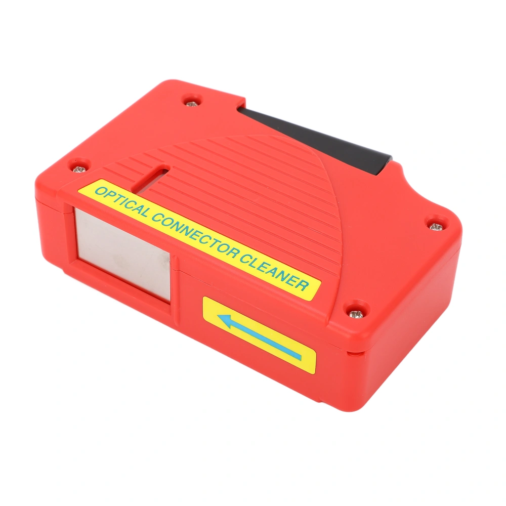 Red Optical Fiber Cleaning Box Compact Lightweight SC FC LC ST Fiber Optic End Connector Cleaner