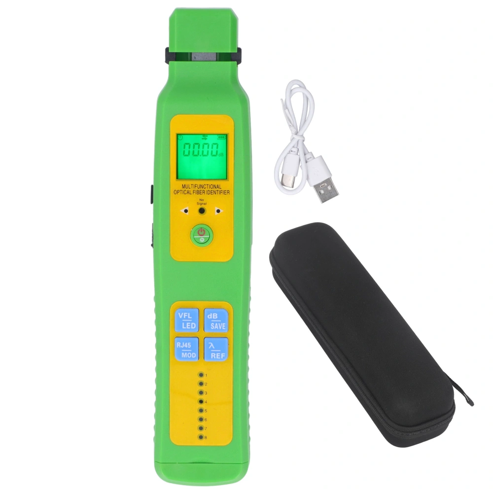 Optical Fiber Identifier VFL Visual Fault Locator ‑70dBM LED Fiber Optic Power Meter 800‑1700nm