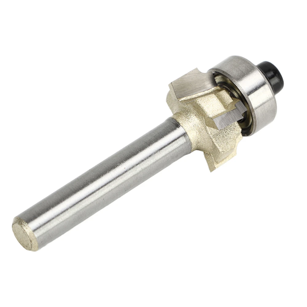 Edging Router Bit 4 Flute 1/4in Shank Professional Milling Cutter Edge Forming Round Over Router Bit for MDF