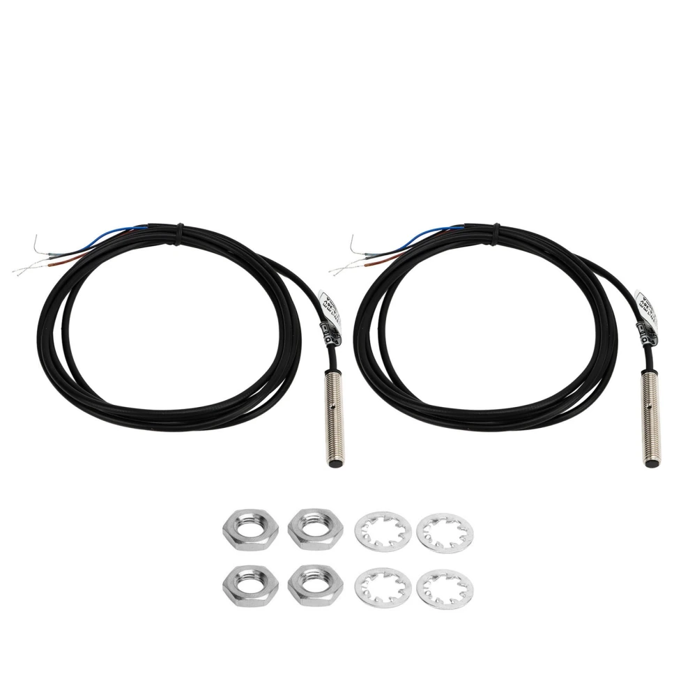 2 Set Proximity Sensor Switch Waterproof NPN DC 3 Wire Normally Open NO Proximity Switch 6‑36VDC 1mm Distance