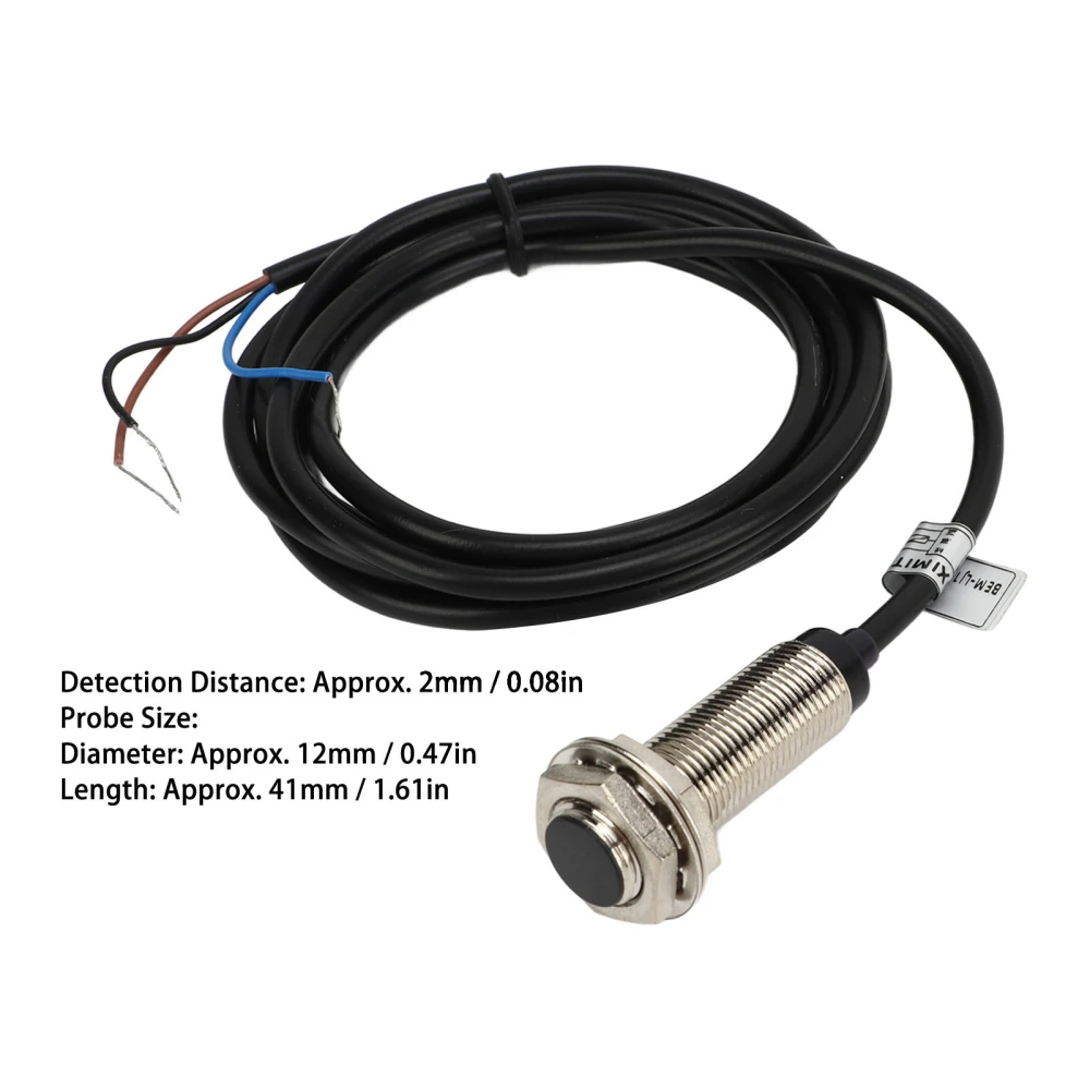 4Pcs 12mm Inductive Proximity Switch PNP 3 Wire Normally Open IP67 NO Contact Proximity Sensor 6‑36VDC