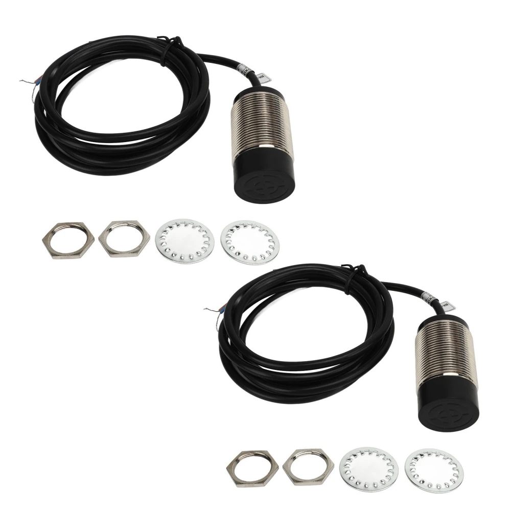 2 Set Inductive Proximity Switch 15mm Detection Distance NPN Output NO Contact 2 Wire Approach Sensor 6‑36VDC