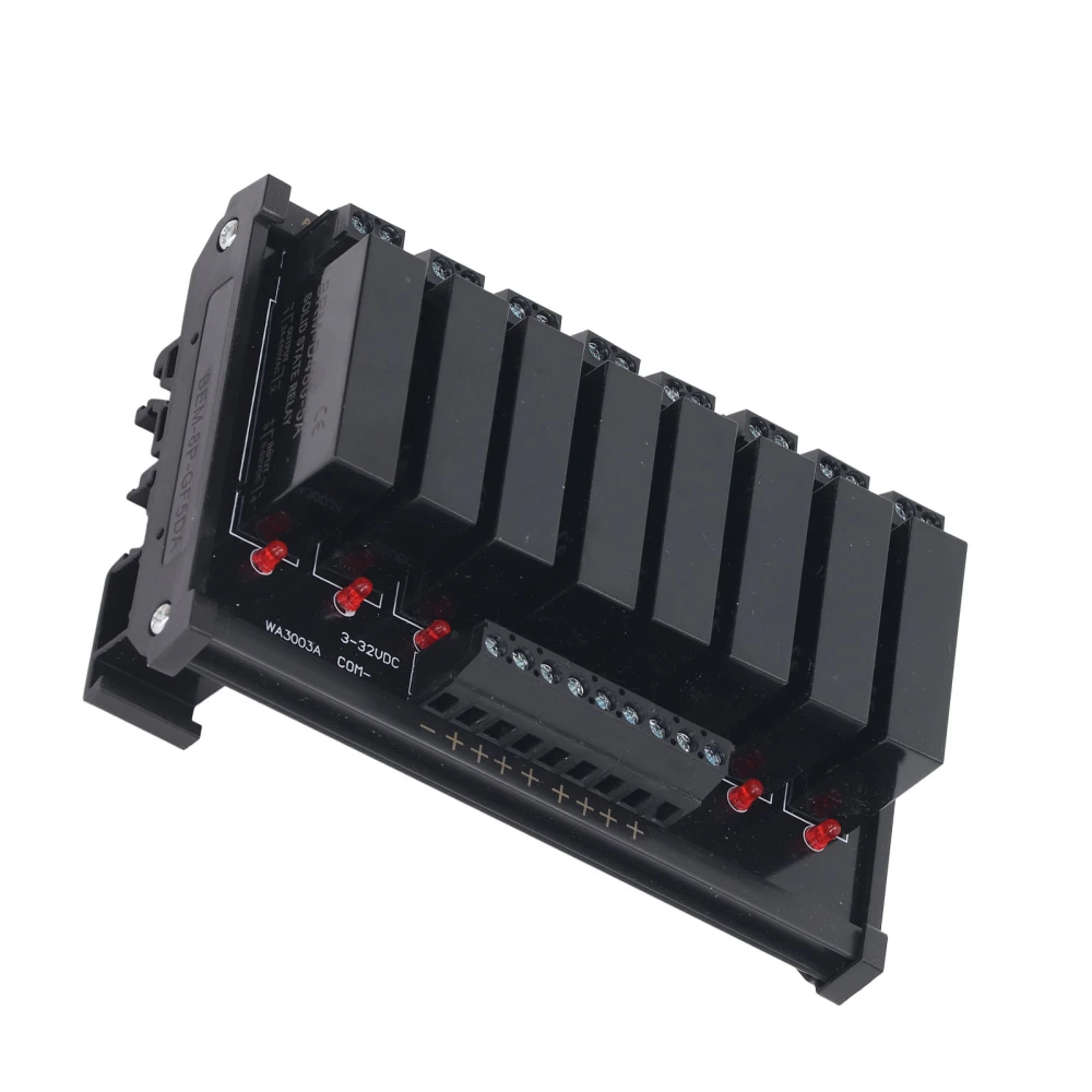 Solid State Relay Module DIN Rail Installation 8 Channel Solid State Relay 3‑32VDC Input 5‑8A 24‑480VAC Load