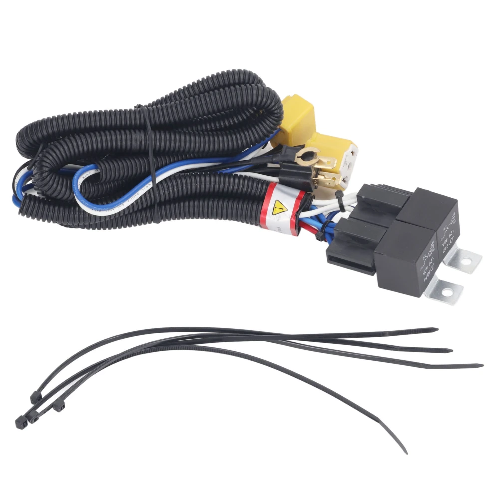 H4 Headlight Relay Harness High Temperature Resistant Ceramic Socket H6054 7x6 Headlamp Wiring Harness Kit