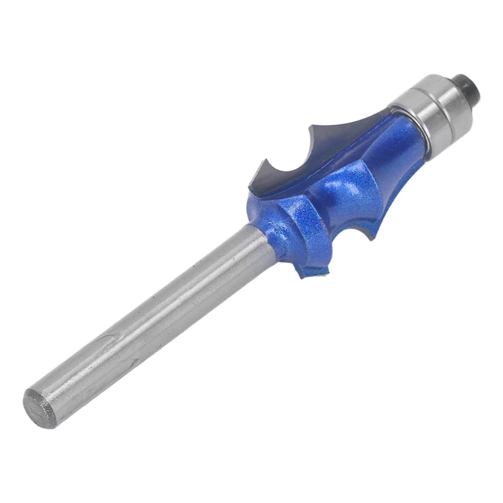 Router Bit 1/4in Shank R4 Dual Bearing Tungsten Steel Alloy Sharply Heat Resistant Woodworking Milling Cutter