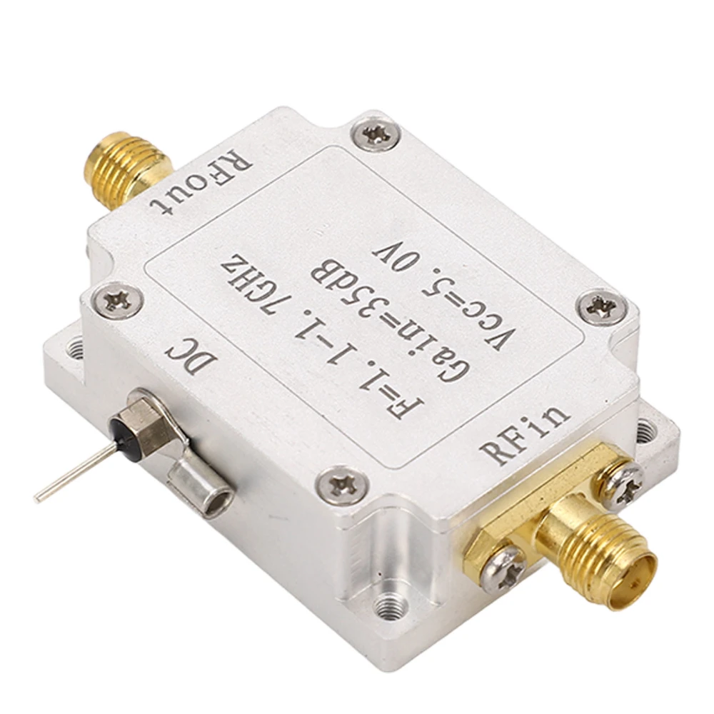 Signal Amplifier Low Noise Oscillography Radio Frequency Signal Booster 5.0VDC 35dB Gain 1.1‑1.7GHz