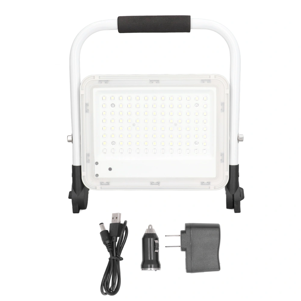 LED Flood Light 100W 9000LM 120 Degree Foldable Portable Rechargeable IP65 LED Work Light AC100‑240V US Plug